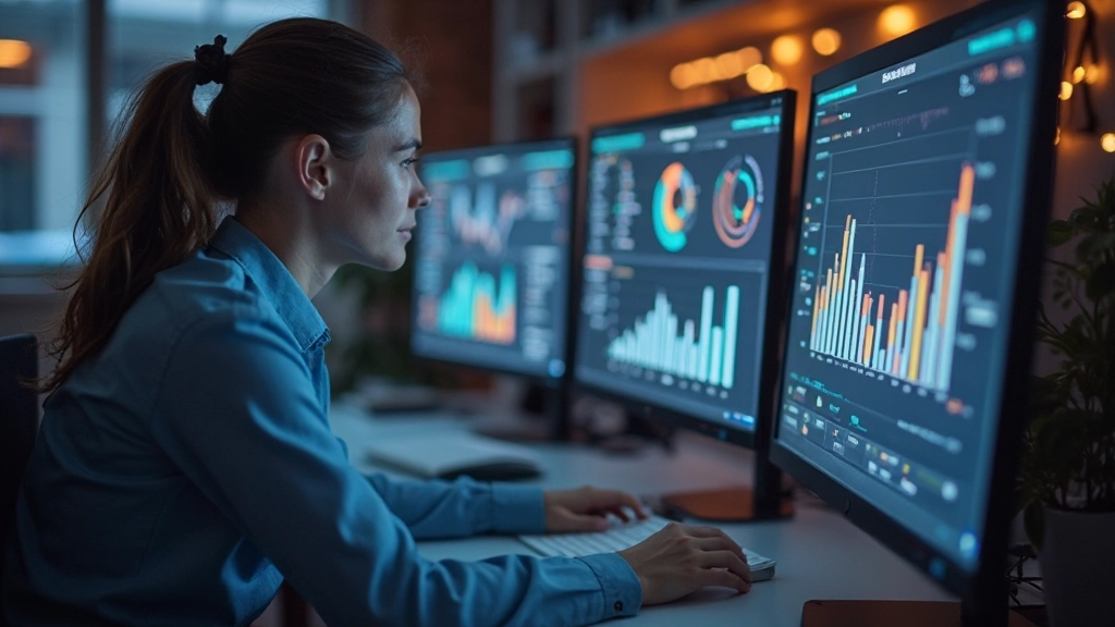 Dashboard mit KI-gesteuerten Analysemetriken und personalisierten Empfehlungsalgorithmen in Echtzeit